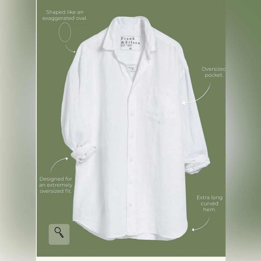 Frank & Eileen White Casual Button Down Shirt - Picture 4 of 6